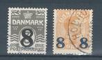 7880 – Scandinavië - Denemarken – MiNr 129-130 (gestempeld), Ophalen of Verzenden, Denemarken, Gestempeld