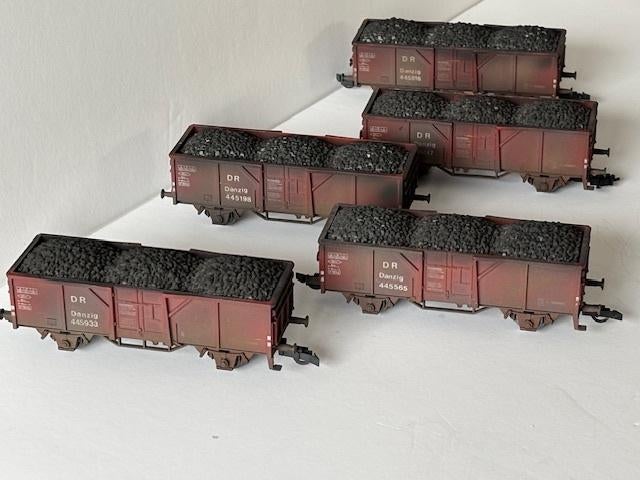 5 stuks Märklin kolenwagons 4431 geweatherd, Hobby en Vrije tijd, Modeltreinen | H0, Wisselstroom, Gebruikt, Wagon, Ophalen of Verzenden