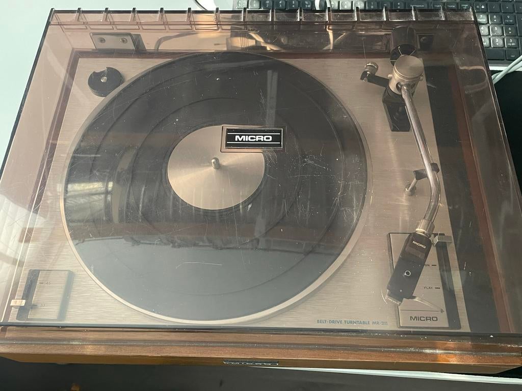 Vintage Micro Seiki MR211 Platenspeler met AT VM530EN, Audio, Tv en Foto, Platenspelers, Ophalen, Gebruikt, Platenspeler, Overige merken
