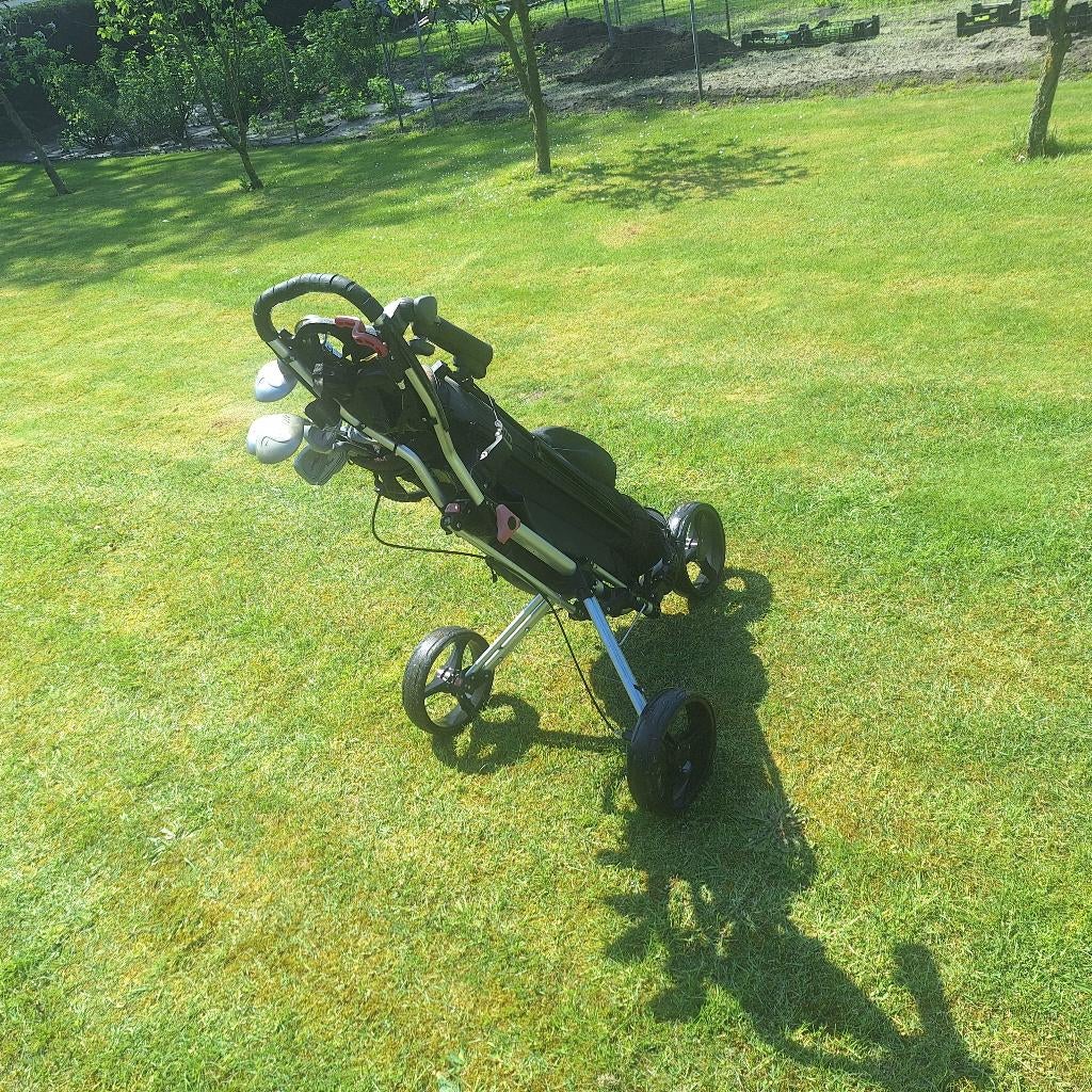 Elrey golftrolley incl. clubs, Ophalen, Gebruikt, Golfkar, Overige merken
