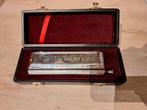 Mondharmonica Merk Golden Cup Chromatic, Muziek en Instrumenten, Ophalen of Verzenden, Gebruikt, Overige typen, Met koffer of doosje