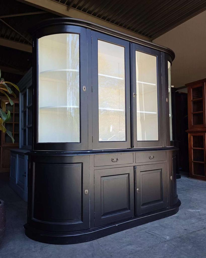 Prachtige halfronde winkelkast | Zwarte | Organische  #5847, Niet ingevuld, Met deur(en), 200 cm of meer, Niet ingevuld