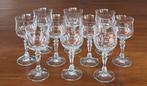 10 geslepen kristallen wijnglazen, Ophalen of Verzenden, Zo goed als nieuw, Overige typen