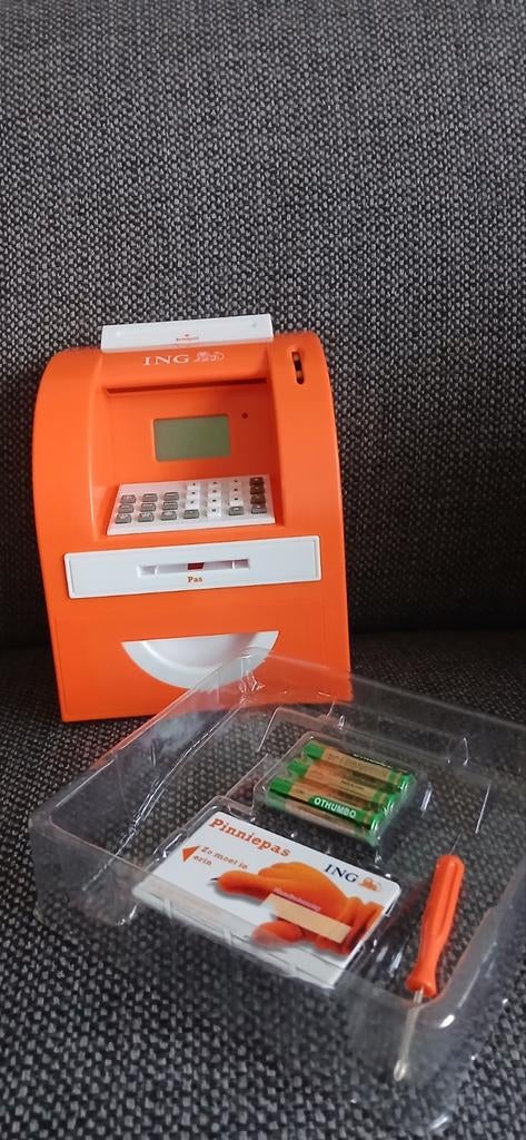 2x ING De Pinniemaat - Mini-pinautomaat voor kinderen, Ophalen, Zo goed als nieuw, Rekenen, Met geluid