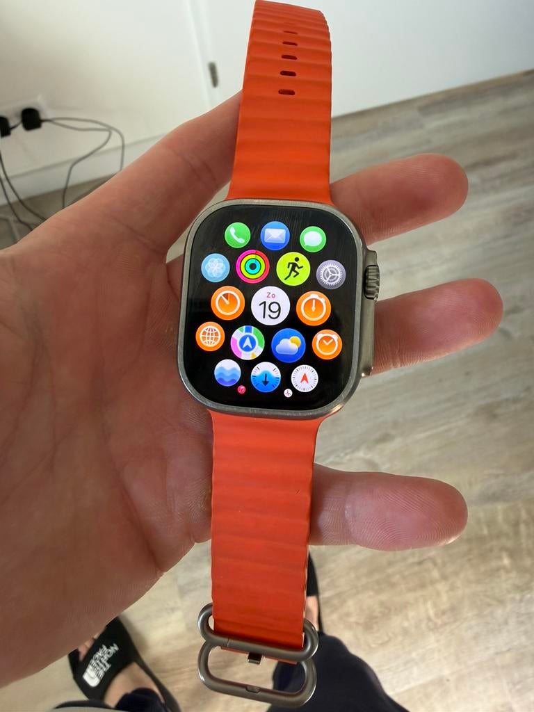 Apple watch Ultra 49MM, Ophalen of Verzenden, Waterdicht, Zo goed als nieuw, IOS
