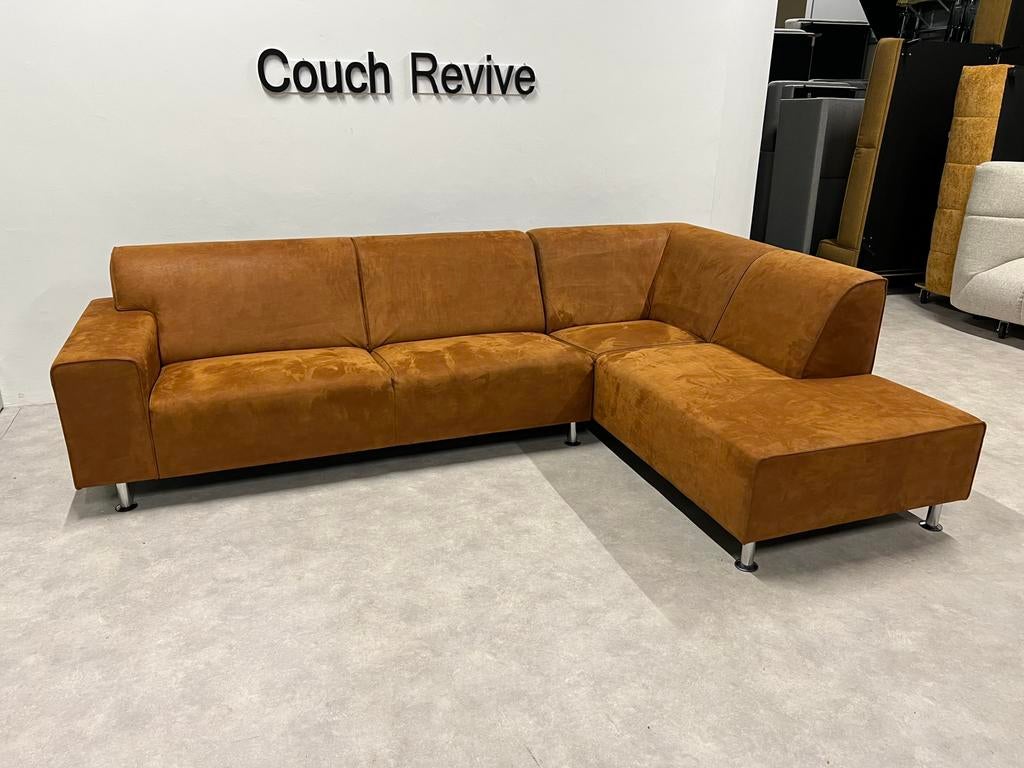 GRATIS LEVERING Microleer Hoekbank 290x200 REFURBISHED, Huis en Inrichting, Banken | Bankstellen, Verzenden, Zo goed als nieuw