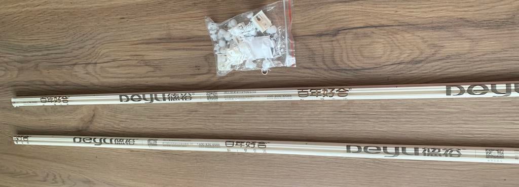 Nieuwe kunstoffen rails 2 x 90 cm voor gordijnen/schilderij, Ophalen of Verzenden, Nieuw