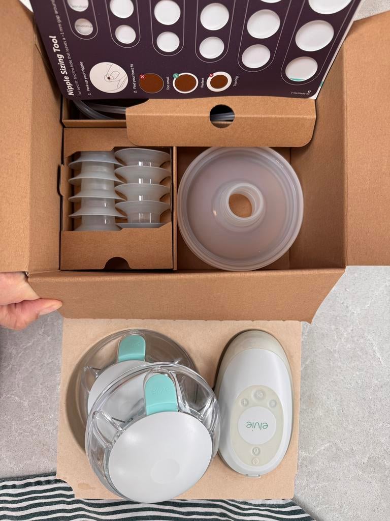 Dubbele handsfree borstkolf Elvie Stride 2, Kinderen en Baby's, Babyvoeding en Toebehoren, Ophalen of Verzenden, Zo goed als nieuw