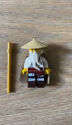 Njo550 Lego Ninjago Meester Wu minifiguur met staf, Inclusief minifiguren, Lego, Ophalen of Verzenden, Zo goed als nieuw