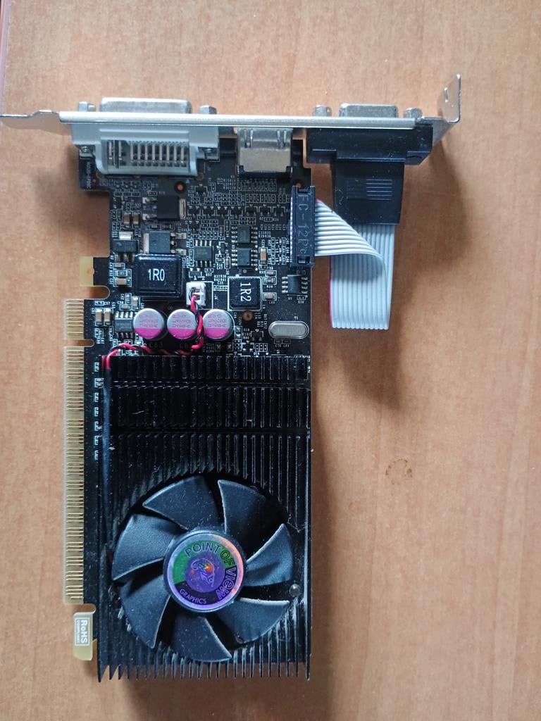 GT520 videokaart, Gebruikt, PCI-Express 2, GDDR3, HDMI