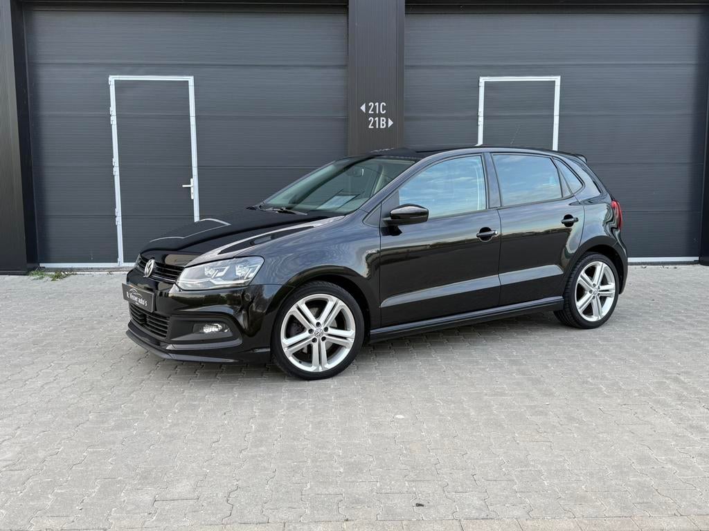 Volkswagen Polo 1.4 TDI R-Line 2016 stoelverwarming/full opt, Auto's, Voorwielaandrijving, 580 kg, USB, Zwart