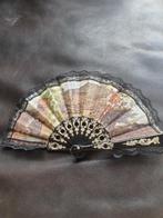 Spaanse waaier met kasteelafbeelding, Ophalen of Verzenden