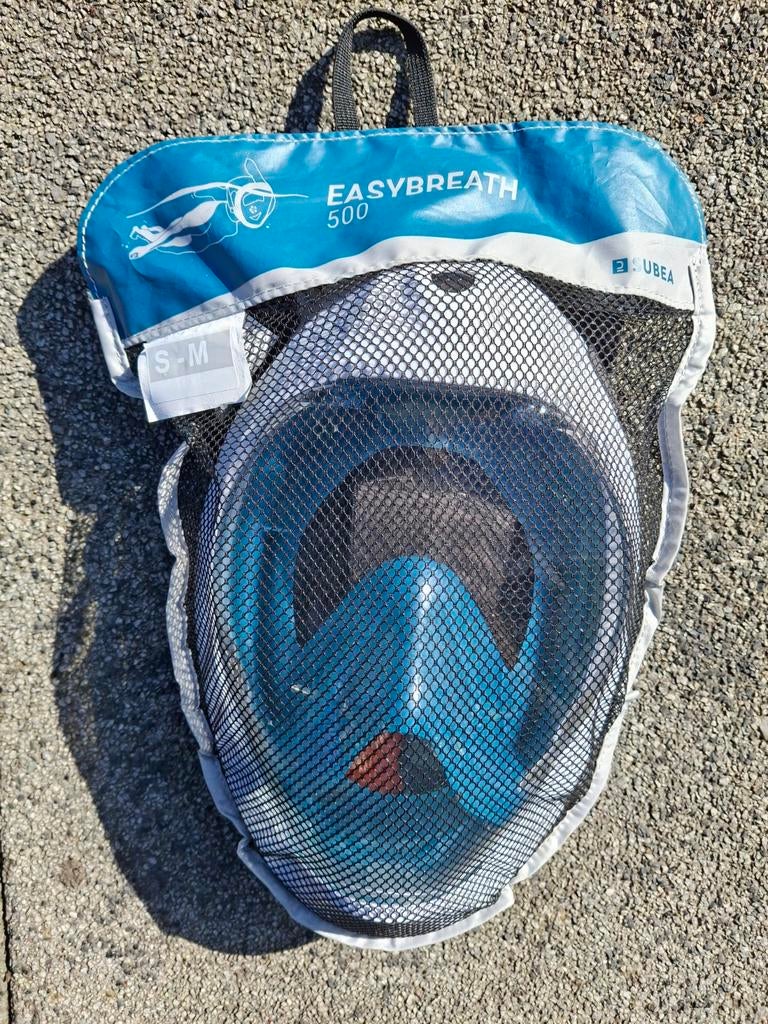 Snorkelset Easybreath 500 S-M zo goed als nieuw, Watersport en Boten, Ophalen of Verzenden, Zo goed als nieuw, Snorkelset