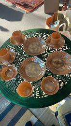 Vintage servies 2 verschillende Fire King USA, Ophalen of Verzenden, Zo goed als nieuw, Rechthoekig, Hout