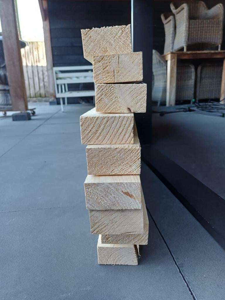 Te koop 10 vuren balken 5100 x 38mm x 73mm, Doe-het-zelf en Verbouw, Kratten en Dozen, Ophalen, 40 tot 60 cm, Krat, Nieuw