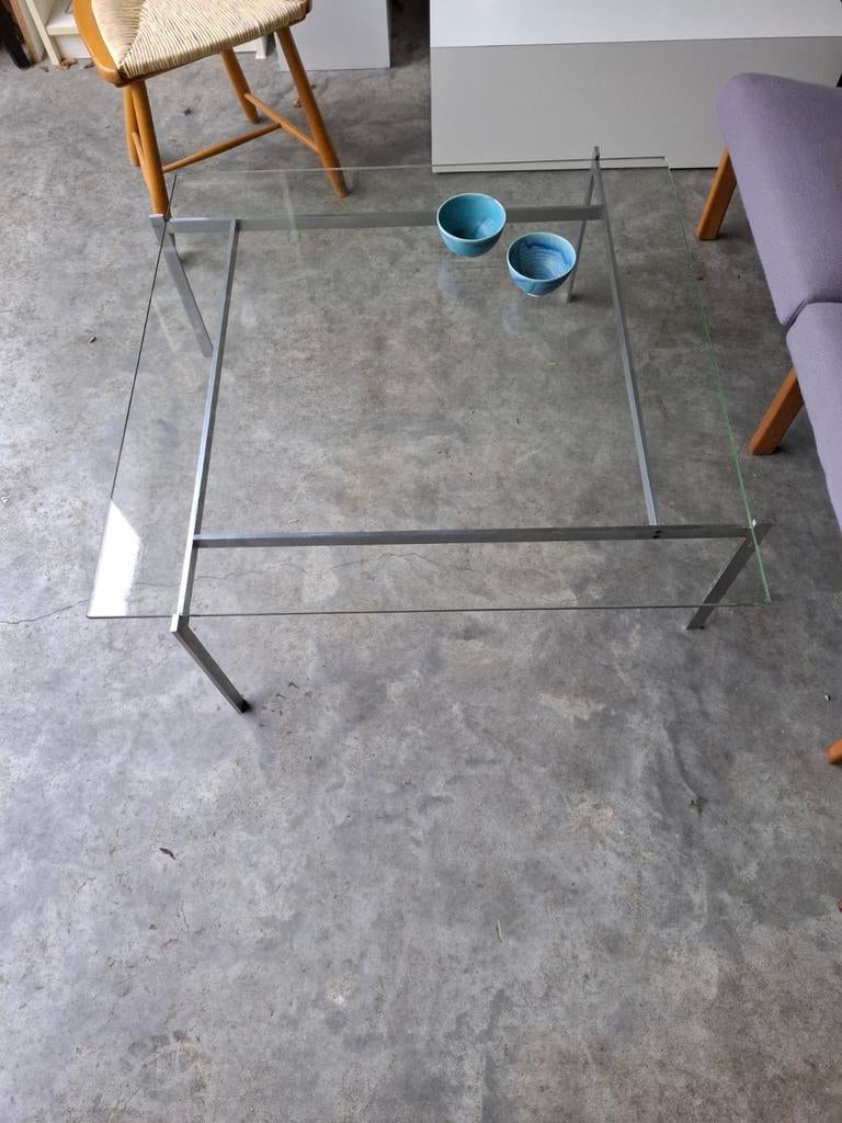 Vintage tafel salontafel modernist jaren 60/70, Huis en Inrichting, Tafels | Salontafels, Ophalen, Gebruikt, 100 tot 150 cm, -