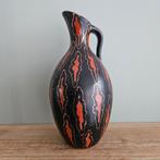 Vintage Regina vaas met handvat 1235 AMD zwartrood goud, Ophalen of Verzenden