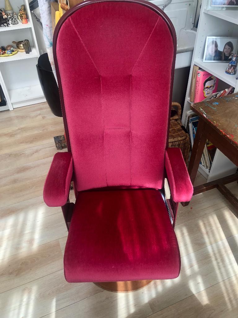 Theaterstoel, Huis en Inrichting, Stoelen, Ophalen, Theaterstoel, Zo goed als nieuw, Rood