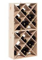 NIEUW | 2x Wijnrek wijnrekken wandmontage massief hout! GRT, Verzenden, Nieuw, 25 flessen of meer, Metaal