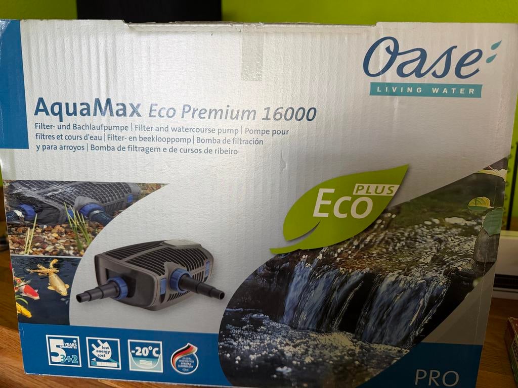 Oase AquaMax Eco Premium 16000 Vijverpomp, Ophalen of Verzenden, Nieuw, Vijverpomp
