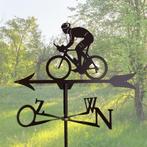 RVS Windwijzers Fietser - Unieke blikvanger voor tuin of dak, Ophalen of Verzenden, Nieuw