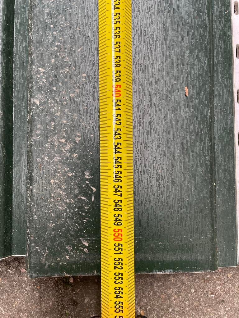 Rabatdelen kunststof donker groen 550 cm, Ophalen, Gebruikt, Minder dan 25 mm, Plank