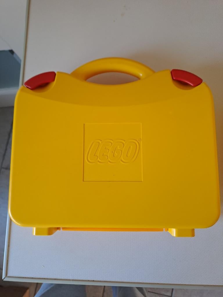 Vintage Gele LEGO Opbergkoffer / Bouwdoos met Handvat, Gebruikt, Overige thema's, Lego, Accessoire