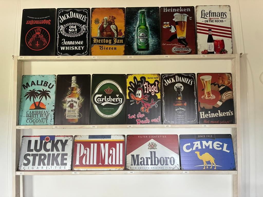 Metalen bordjes 20x30 cm  mancave verschillende, Elspeet, Olt, Overige genres, Nieuw in verpakking