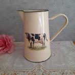 Landelijke emaille kan waterkan afb koe, Ophalen of Verzenden