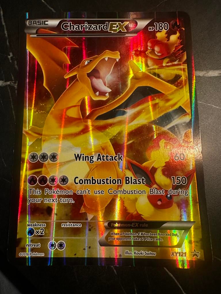 Charizard EX [Full Art] [Promo] [Jumbo] #XY121, Hobby en Vrije tijd, Verzamelkaartspellen | Pokémon, Ophalen of Verzenden, Zo goed als nieuw