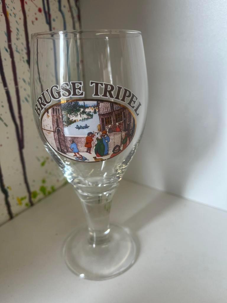 Brugge tripel bierglazen set van 6 glazen, Ophalen of Verzenden, Nieuw, Glas of Glazen, Overige merken