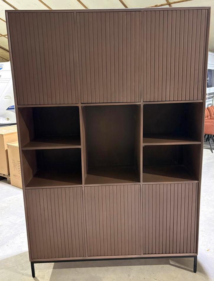 Nieuw! Vakkenkast XL Madison – Mangohout –, Huis en Inrichting, Kasten | Wandmeubels, Nieuw, 200 cm of meer, Minder dan 150 cm