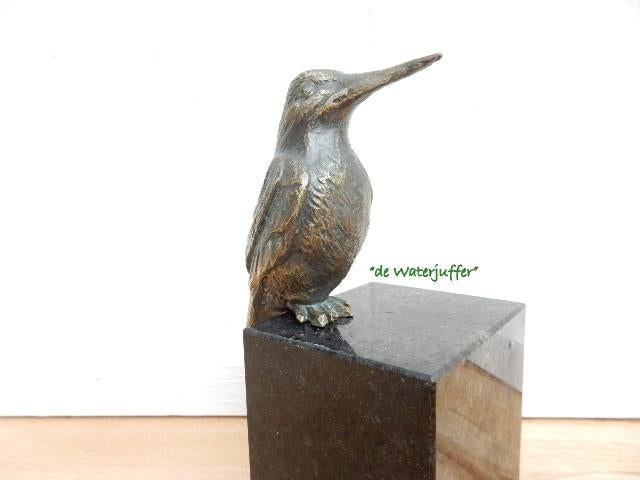 143* Bronzen IJsvogeltje (Boven €75 geen verzendkosten), Tuin en Terras, Tuinbeelden, Ophalen of Verzenden, Nieuw, Overige materialen