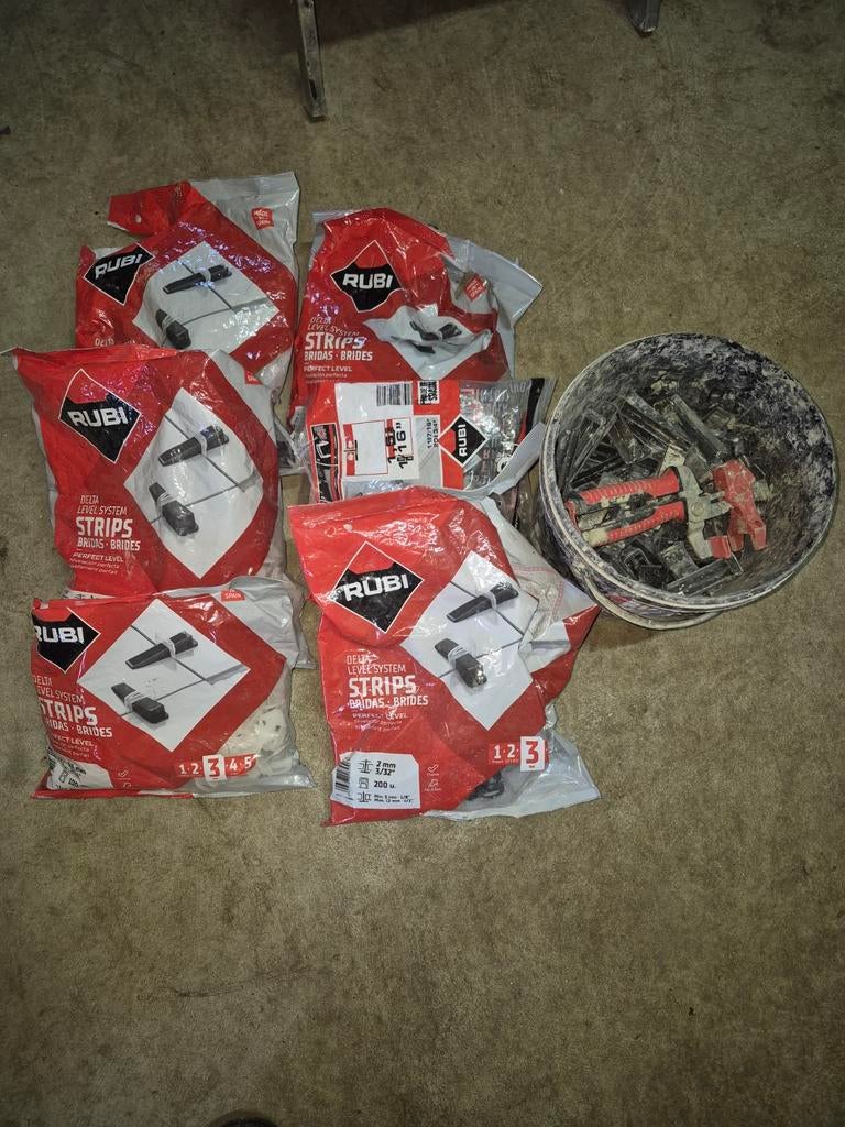 Rubi DELTA Level System Strips & Tangen - Tegel Leveling, Ophalen of Verzenden