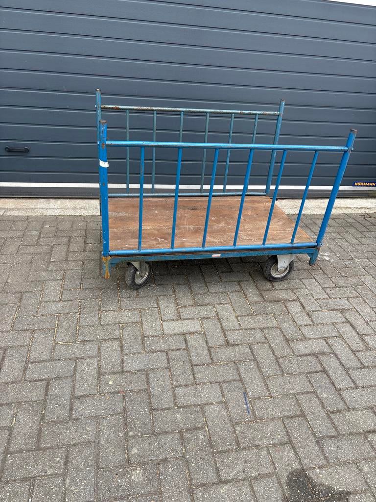 Robuuste transportkar met wielen, Doe-het-zelf en Verbouw, Transportwagens, 100 liter of meer, Ophalen, Gebruikt, Transportkar