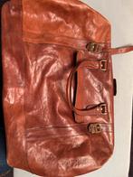 Claudio Ferrici Leren Weekendtas met Schouderband, 40 tot 60 cm, Gebruikt, 20 tot 30 cm, Bruin