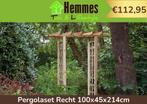 Pergolaset, recht, groen geïmpregneerd grenen, 100x45x214, 100 tot 150 cm, 200 cm of meer, Nieuw, Ophalen of Verzenden