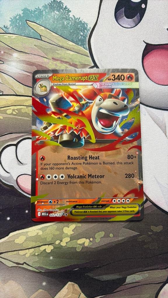 Mega camerupt EX 022/132 mega evolution, Ophalen of Verzenden, Zo goed als nieuw