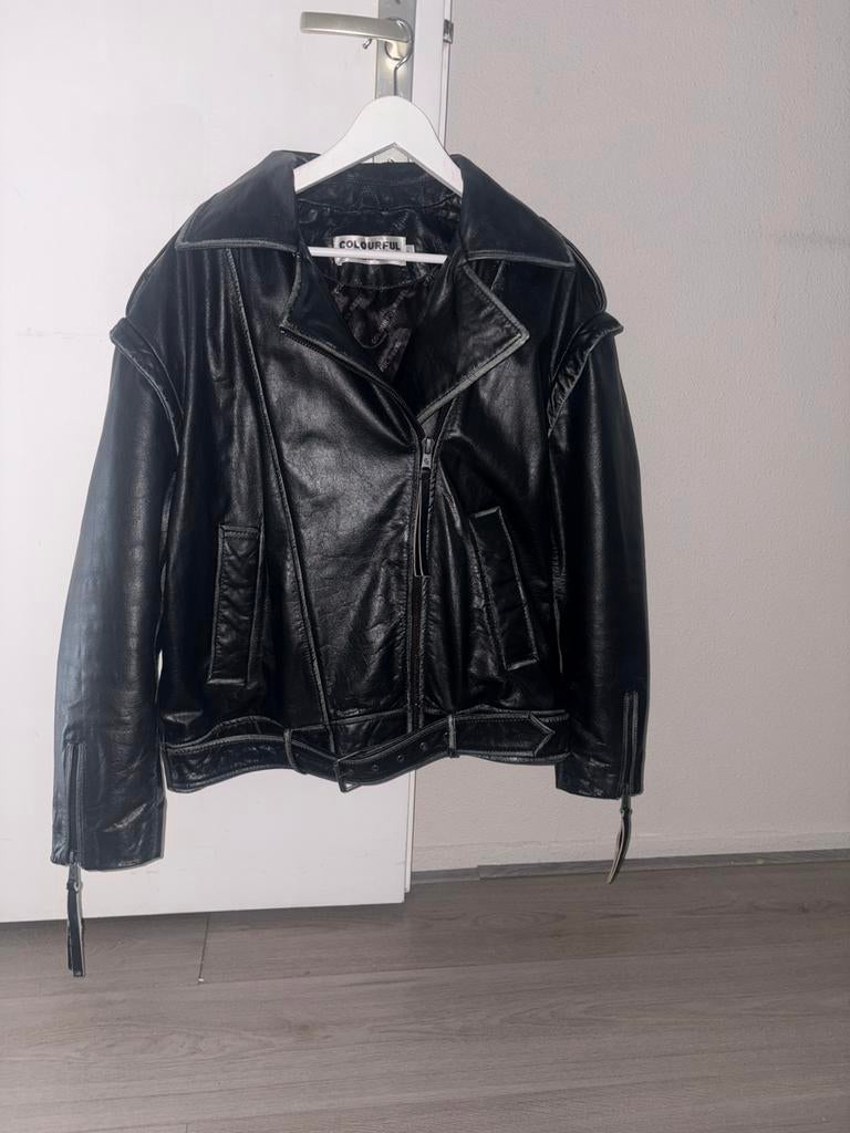 Colorful rebel leren jas, Ophalen of Verzenden, Zo goed als nieuw, Maat 42/44 (L), Zwart