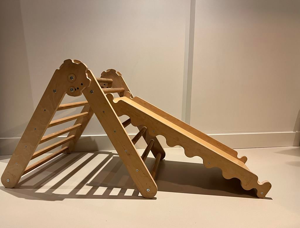 Mamoi Montessori Pikler klimrek met glijbaan/klimbaan, Ophalen, Zo goed als nieuw, Glijbaan