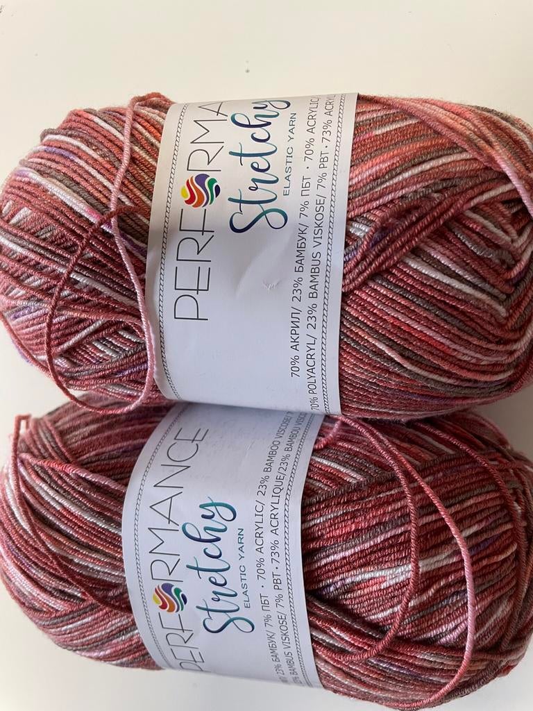 2 bollen stretchy Sokken haak/ breigaren in roze tinten, Ophalen of Verzenden, Nieuw, Breien of Haken, Wol of Garen