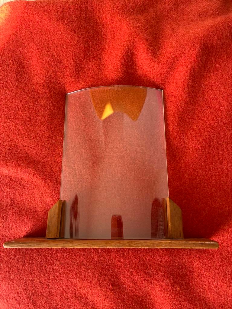 Nostalgische houten fotolijst met gebogen glas, Audio, Tv en Foto, Fotografie | Fotolijsten, Ophalen of Verzenden, Gebruikt