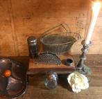 Franse flessenmand, servethouder, schaal, kandelaar verzilv., Ophalen of Verzenden