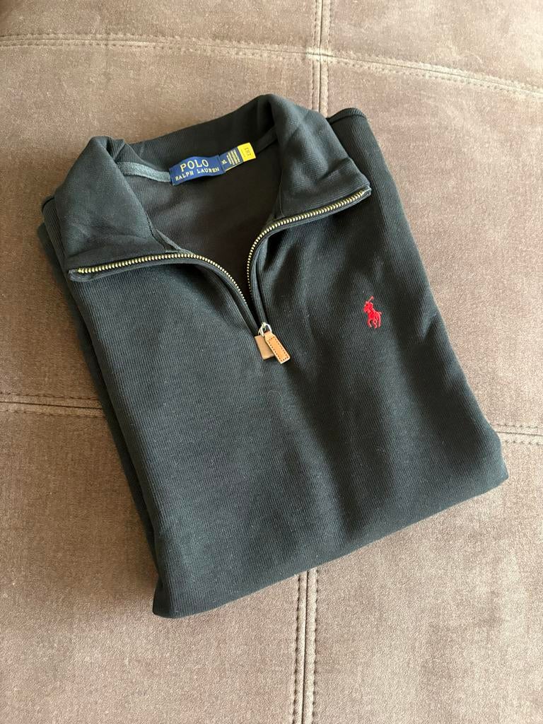 Nieuwe Ralph Lauren trui met rits - Zwart, Ophalen of Verzenden, Zo goed als nieuw, Maat 52/54 (L), Zwart