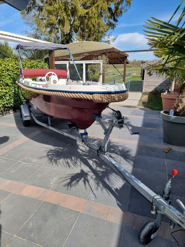 Consoleboot met Johnson 9,9pk 9buitenboordmotor, Ophalen, Gebruikt, Tot 10 pk, 3 tot 6 meter