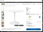 IKEA Docksta ronde eettafel wit - 103 cm Nieuwstaat, Ophalen, Kunststof, 100 tot 150 cm, Rond