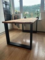 Industriële Teakhouten Eettafel 'Romaro' 160x90, Ophalen, Teakhout, 50 tot 100 cm, Zo goed als nieuw