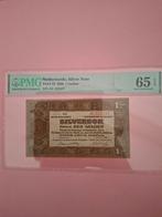1 gulden Zilverbon uit 1920² in UNC gekeurd PMG65, Ophalen of Verzenden, 1 gulden, Los biljet