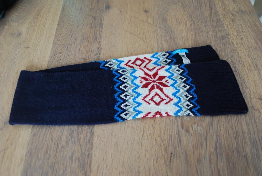 Hema - kinder sjaal - blauw - 1 maat - ca 90 cm, Jongen of Meisje, Ophalen of Verzenden, Zo goed als nieuw, Sjaal