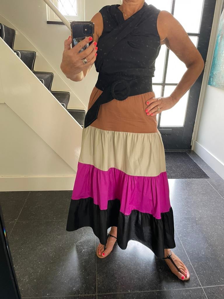 Mamouchka Paris, prachtige aparte katoenen rok, S/M, Kleding | Dames, Rokken, Ophalen of Verzenden, Nieuw, Maat 38/40 (M), Onder de knie